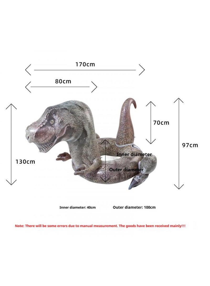 Y&D Simulated Tyrannosaurus Rex Inflatable Pool Float For Kids And Adult Pool Floaties Realistic Large Swim Ring - Image 5