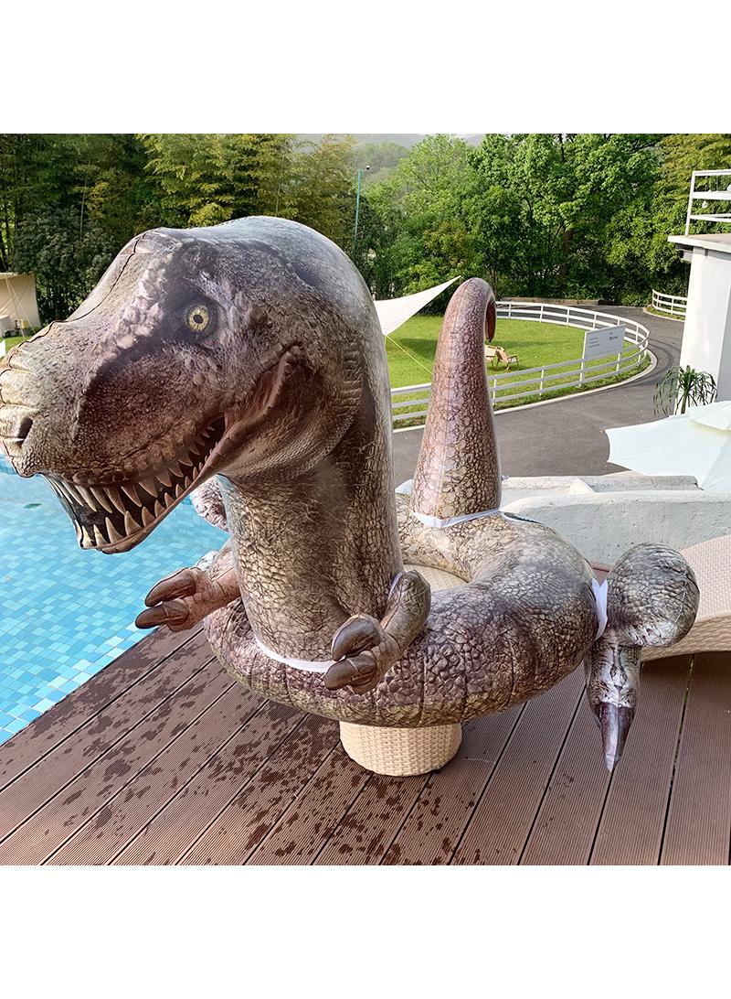 Y&D Simulated Tyrannosaurus Rex Inflatable Pool Float For Kids And Adult Pool Floaties Realistic Large Swim Ring - Image 2