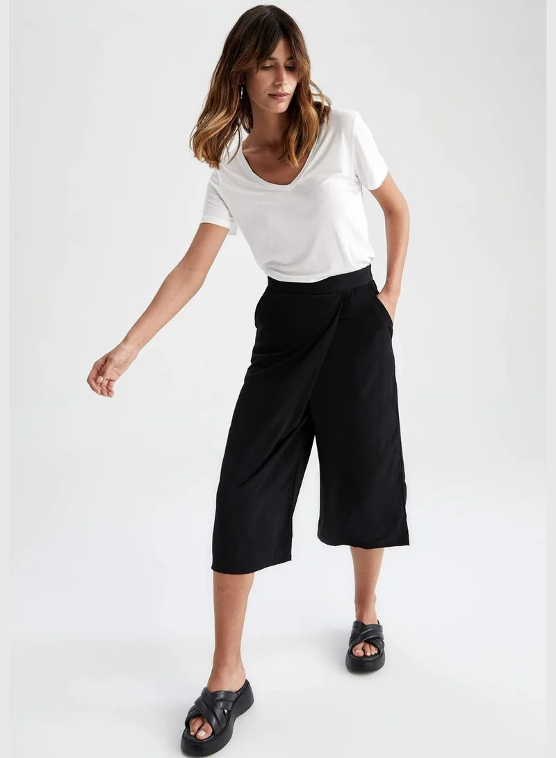 DeFacto Fitted Elasticated Waist Crop Culottes
