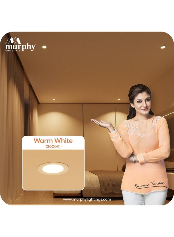 MURPHY Murphy Flora 7W LED Down Light, Warm White Light, Round, Pack of 20, Recessed Ceiling LED Light, Suited for 3 inch Junction Box (2 Years Warranty) - Image 5