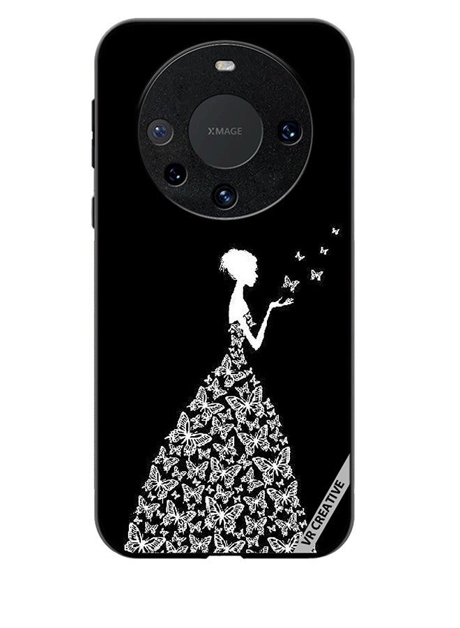 VR CREATIVE Protective Case Cover For Huawei Mate 60 Pro Girl In Butterfly Dress Design Multicolour  - Image 1