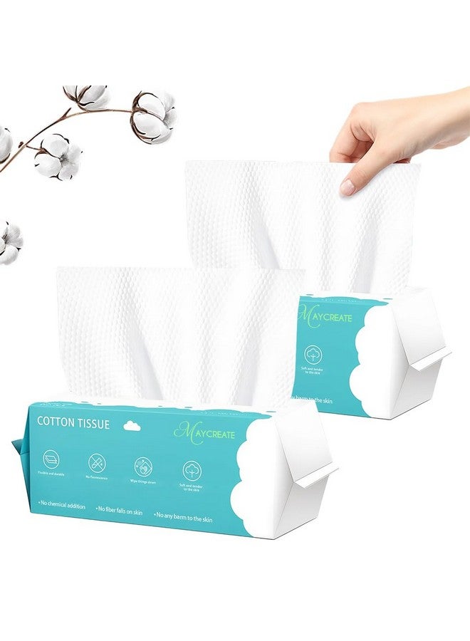 MAYCREATE® Disposable Face Towel 140 Count Facial Tissues for Face Wipes for Women Daily use Soft Absorbent Cotton Wet Tissue for Face Makeup Removal Dry & Wet Multi Use for Travel - Image 1