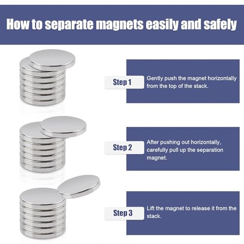 SNOOGG 30 Pc of 12X1.5 mm Rare Earth Magnets Neodymium Disc Magnet for Whiteboard Fridge, Crafts,Whiteboard, DIY, Science, Office (Use for 14 year age and above only), 30 Piece - Image 4