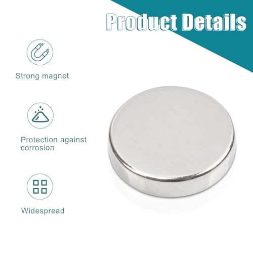 SNOOGG 30 Pc of 12X1.5 mm Rare Earth Magnets Neodymium Disc Magnet for Whiteboard Fridge, Crafts,Whiteboard, DIY, Science, Office (Use for 14 year age and above only), 30 Piece - Image 5