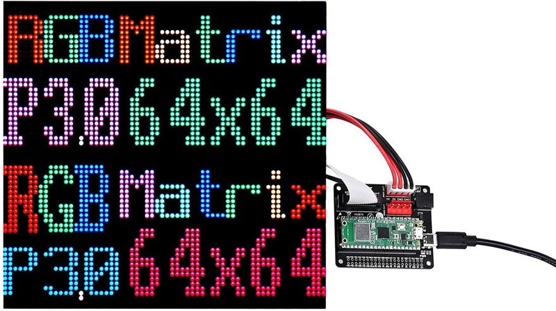 Xicoolee RGB Full-Color LED Matrix Panel for Raspberry Pi/Arduino/ESP32 - 64x64 3mm Pitch with Adjustable Brightness - Image 2