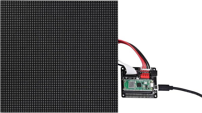 Xicoolee RGB Full-Color LED Matrix Panel for Raspberry Pi/Arduino/ESP32 - 64x64 3mm Pitch with Adjustable Brightness - Image 1