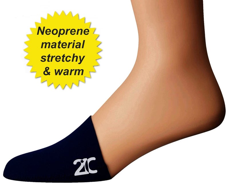 21C 1.5mm Neoprene Toe Warmers (Wear Inside Shoes) - 2 Pairs - 4 Foot Warmer Booties for Cycling, Hiking, Camping, Skiing, Outdoor Sports - Thermal Toe Socks - Size 1 - Image 2