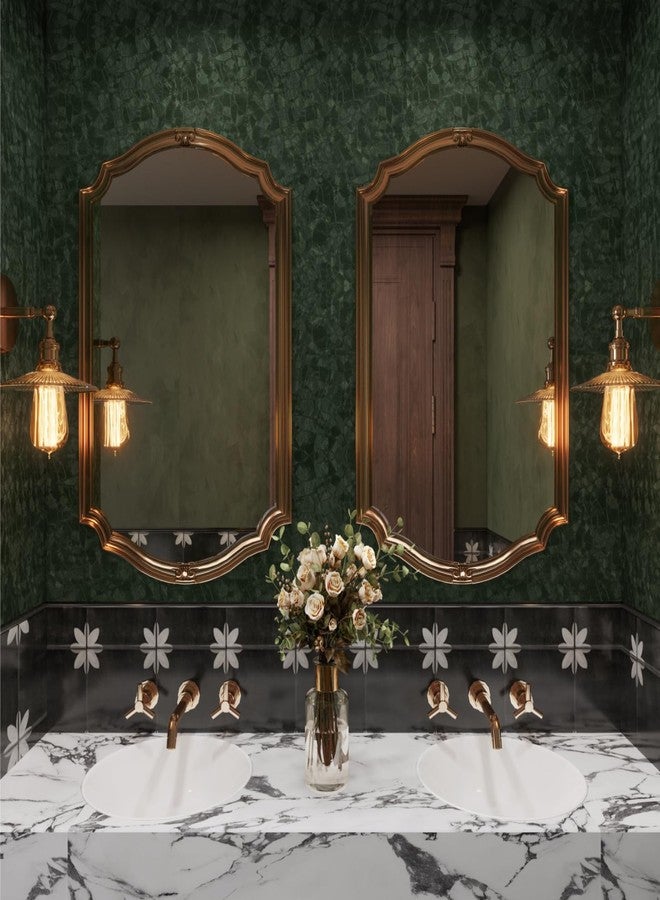 Abyssaly Dark Green Peel and Stick Wallpaper, Modern Textured Contact Paper, Embossed Self Adhesive Removable Waterproof Wall Paper Vinyl Roll for Cabinet Bedroom Shelf Liner Decor 15.7" X 118" - Image 4