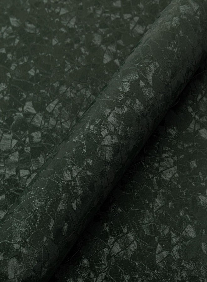 Abyssaly Dark Green Peel and Stick Wallpaper, Modern Textured Contact Paper, Embossed Self Adhesive Removable Waterproof Wall Paper Vinyl Roll for Cabinet Bedroom Shelf Liner Decor 15.7" X 118" - Image 1