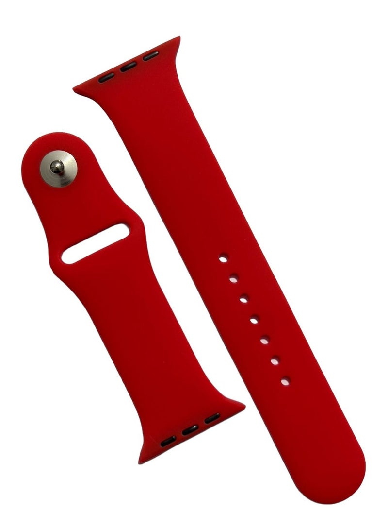 سوار رياضي بديل من السيليكون لساعة Apple Watch Series 6 - 42 / 44mm - أحمر - Image 2