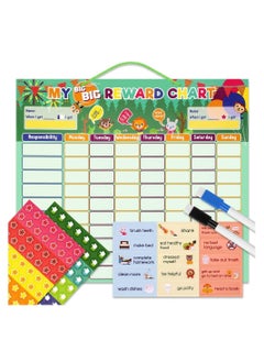 158 Pcs Chore Chart Behavior Chart, Responsibility Chart, Magnetic Reward Chart, Star Dry Erase Reward Chart -Toddler Chores Chart - Daily Responsibility Board Chore Chart