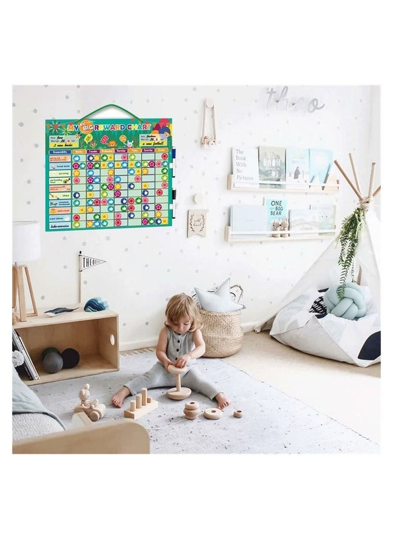 Generic - 158 Pcs Chore Chart Behavior Chart, Responsibility Chart, Magnetic Reward Chart, Star Dry Erase Reward Chart -Toddler Chores Chart - Daily Responsibility Board Chore Chart - Image 1