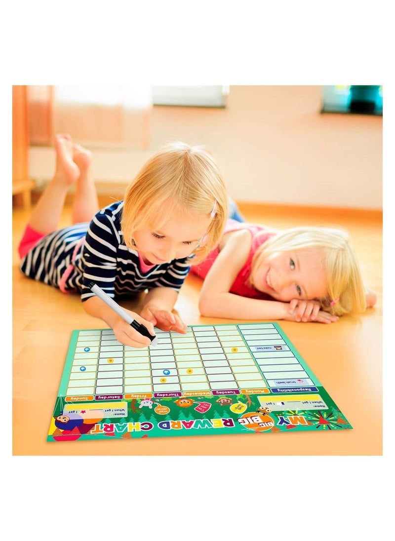 Generic - 158 Pcs Chore Chart Behavior Chart, Responsibility Chart, Magnetic Reward Chart, Star Dry Erase Reward Chart -Toddler Chores Chart - Daily Responsibility Board Chore Chart - Image 1