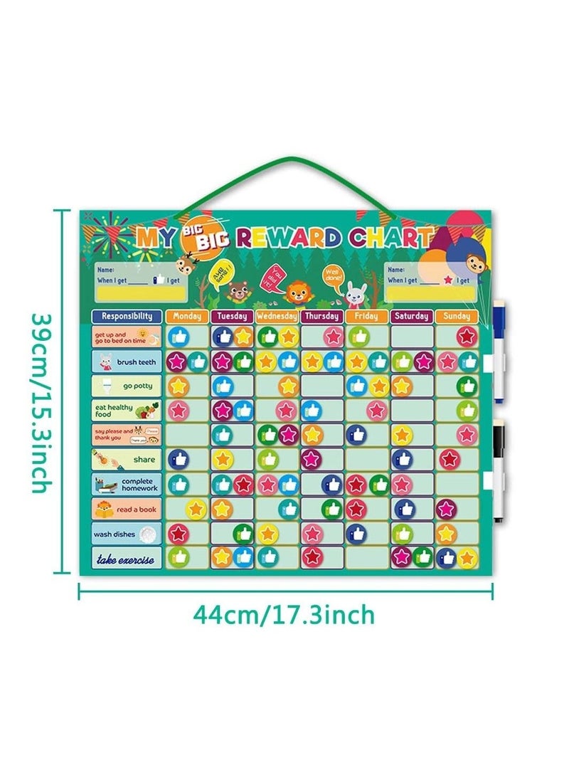 Generic - 158 Pcs Chore Chart Behavior Chart, Responsibility Chart, Magnetic Reward Chart, Star Dry Erase Reward Chart -Toddler Chores Chart - Daily Responsibility Board Chore Chart - Image 1