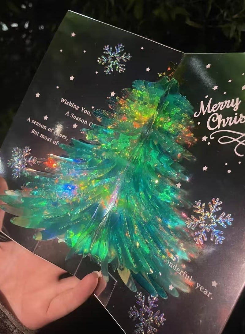3D Greeting Card, Christmas Tree Greeting Card Envelopes, Sparkling Christmas Cards, Christmas Gifts & Holiday Décor (Perfect for Wife, Husband, and Kids) - Image 1