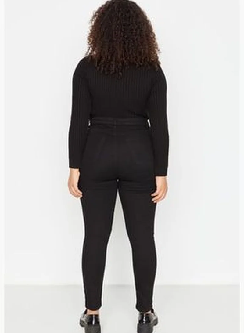trendyol Black Non-Fading High Waist Flexible Skinny Jeans