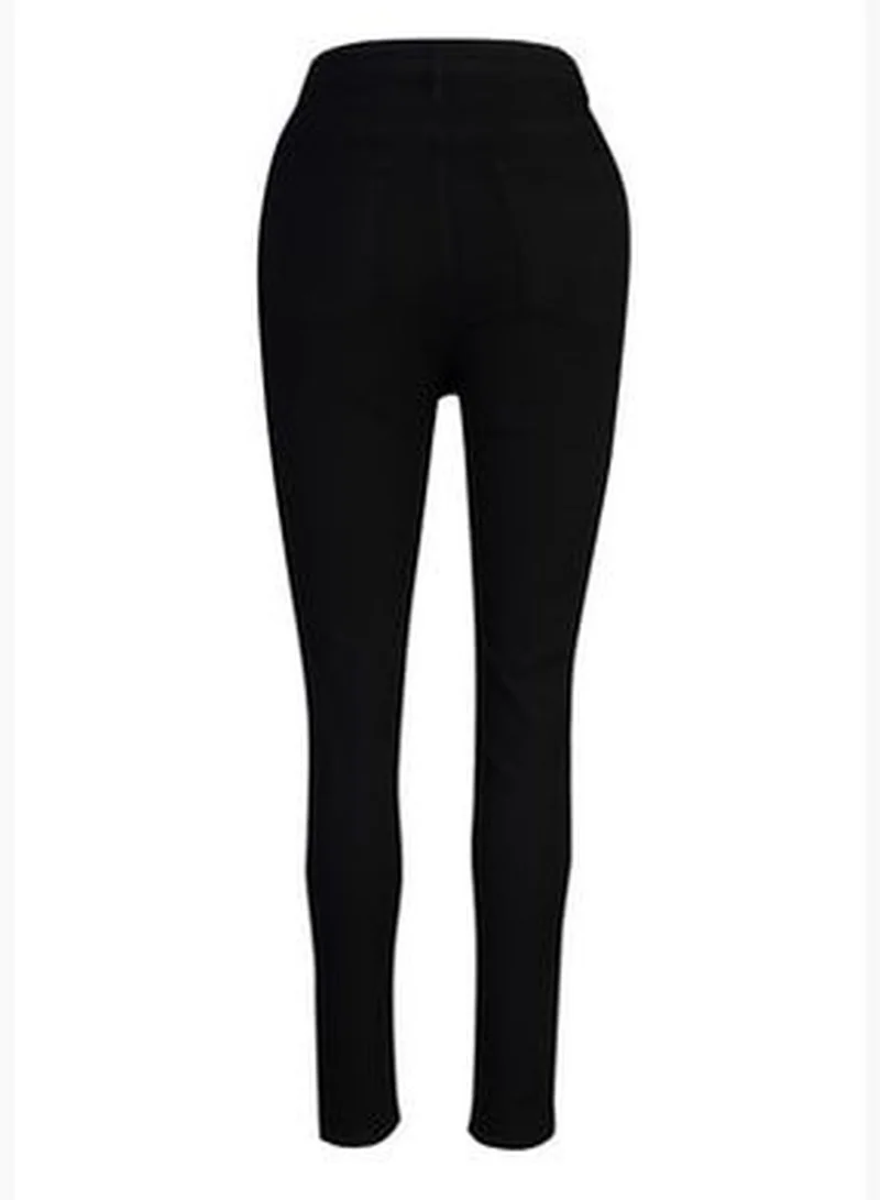 trendyol Black Non-Fading High Waist Flexible Skinny Jeans