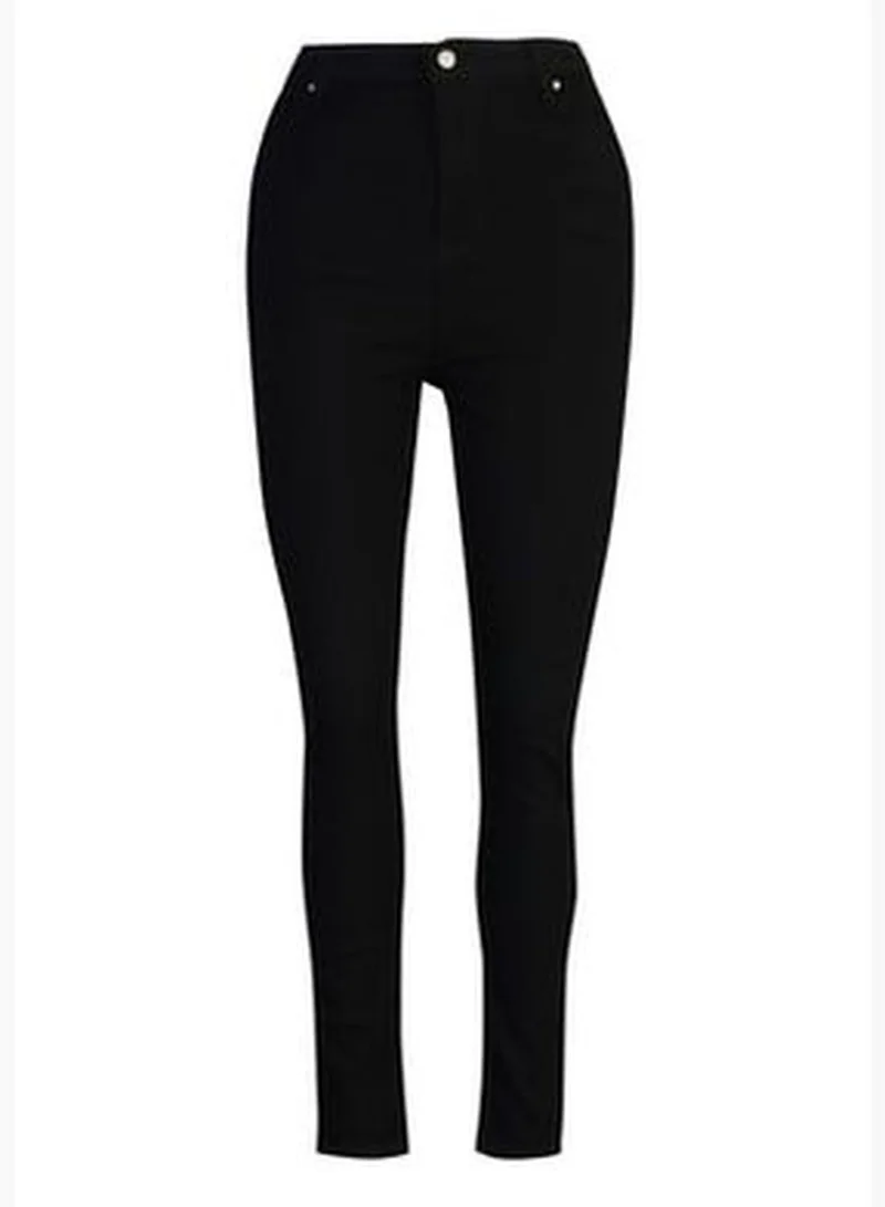 trendyol Black Non-Fading High Waist Flexible Skinny Jeans