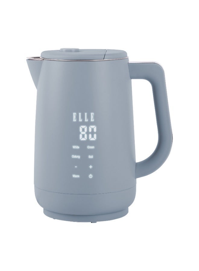 ELLE Panache Series Digital Electric Kettle, 1.7L, Smart Touch Display, Double Wall with Stainless Steel Interior, 2200W - Image 1