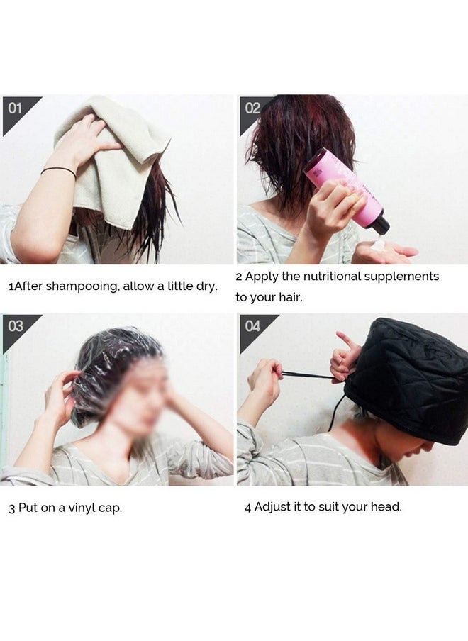 Agirlvct - Hair Care Thermal Head Spa Cap Treatment With Beauty Steamer Nourishing Heating Cap, Spa Cap For Hair, Spa Cap Steamer For Women (Pink) - Image 1