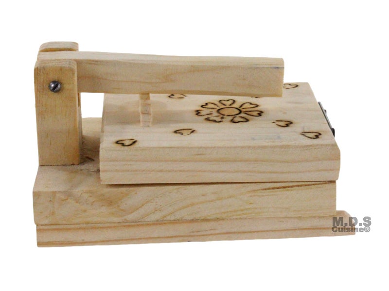 M.D.S Cuisine Cookwares Tortilla Press Mini 4.5 Inch Authentic Traditional Wood Tortilla Sope Maker - Image 5