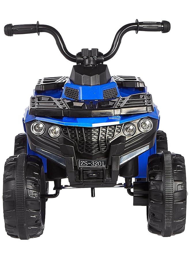 DORSA 3201 P Blue 6V Children'S Electric Mini Atv 4 Wheel Ride On Car Music Early Education Suspension Led Lights Treaded Tires Engine Sounds For Child Blue - Image 2