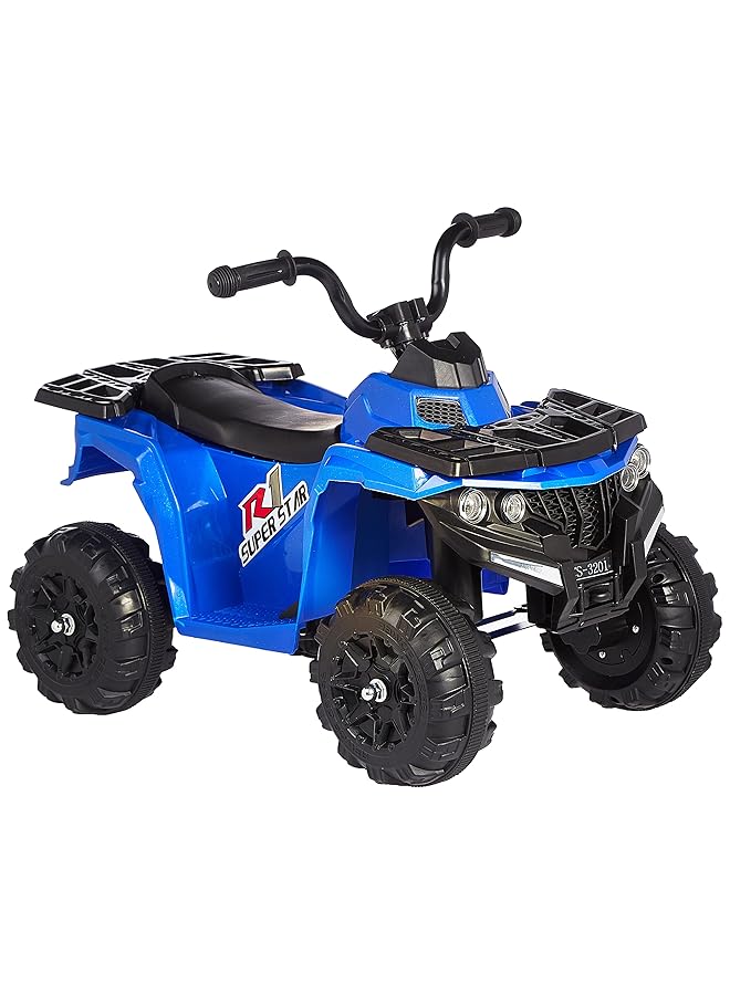 DORSA 3201 P Blue 6V Children'S Electric Mini Atv 4 Wheel Ride On Car Music Early Education Suspension Led Lights Treaded Tires Engine Sounds For Child Blue - Image 1