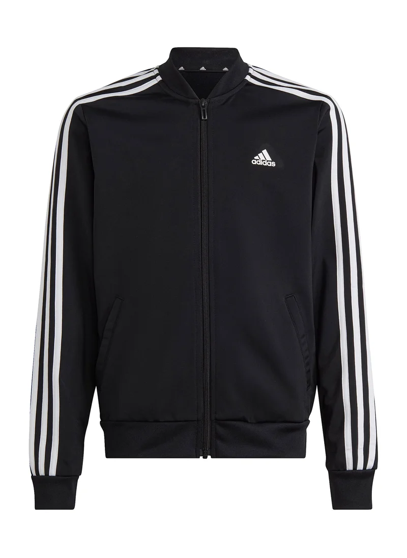 Adidas Junior Girls Essentials 3 Stripes Tracksuit