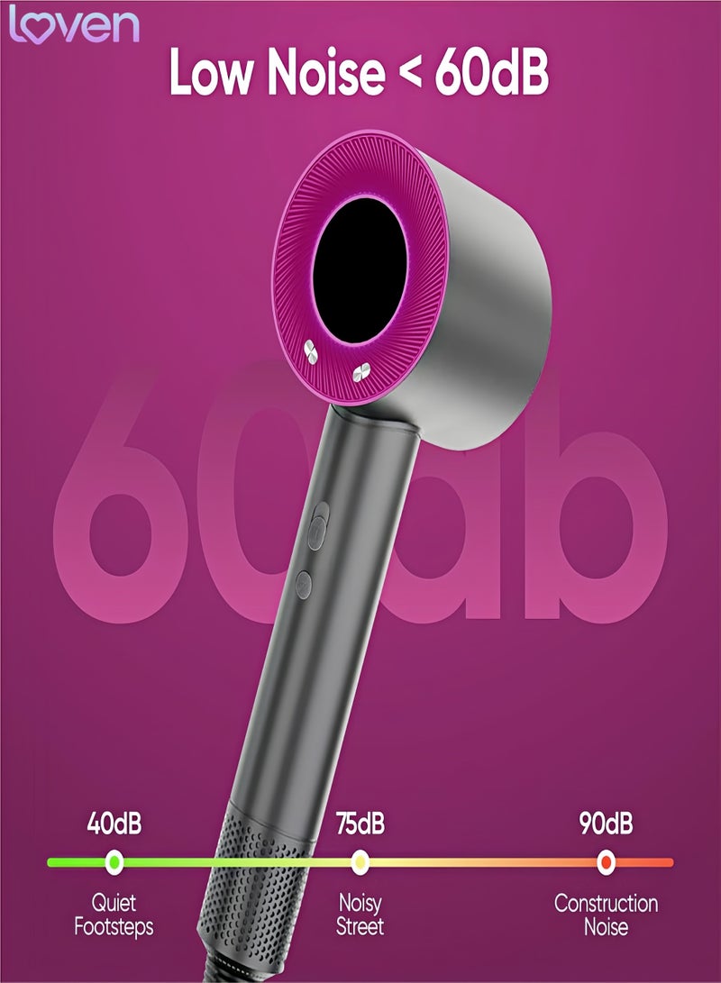loven 1600W Super Hair Dryer with Powerful Digital Motor for Fast Drying - Image 3