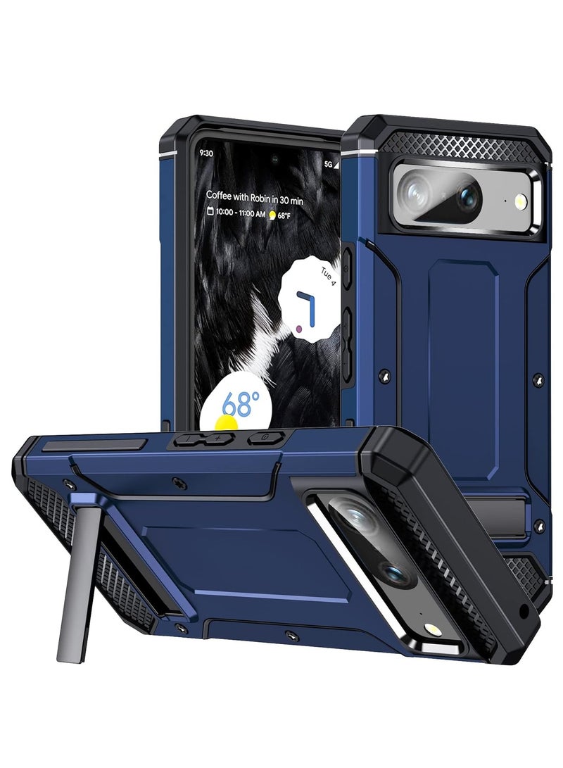 AROAQ Rugged Armor Heavy Duty Back Cover Compatible for Google Pixel 8 Military Drop Tested Hybrid with Kickstand Case - Image 1