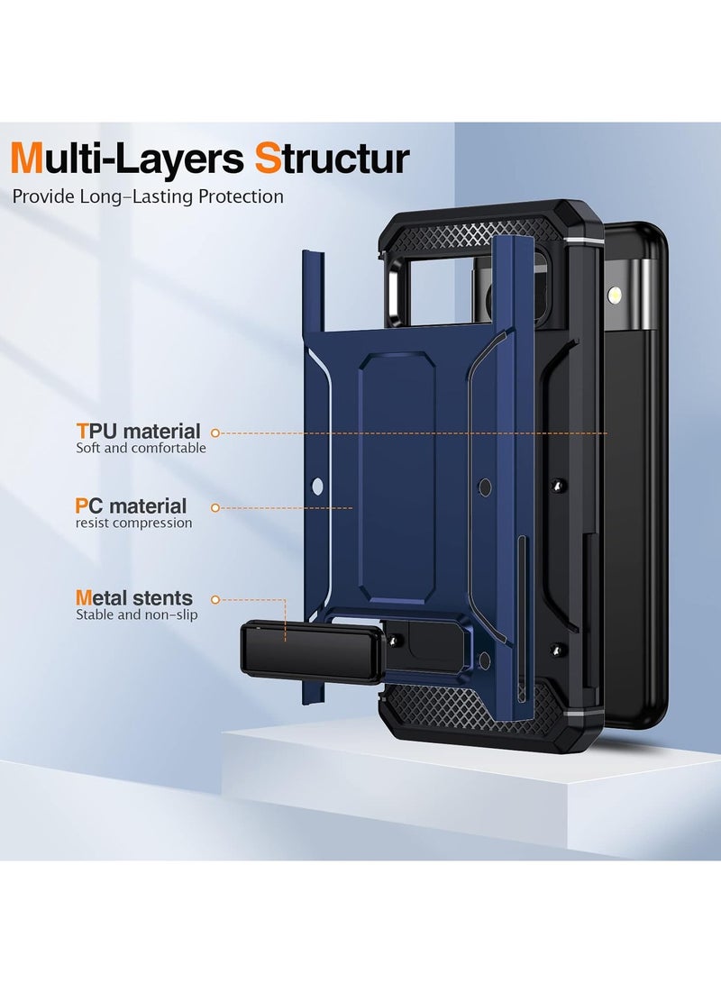 AROAQ Rugged Armor Heavy Duty Back Cover Compatible for Google Pixel 8 Military Drop Tested Hybrid with Kickstand Case - Image 3