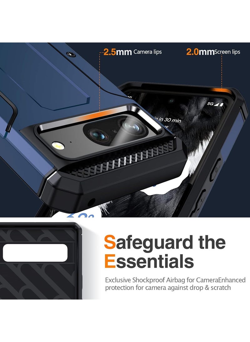 AROAQ Rugged Armor Heavy Duty Back Cover Compatible for Google Pixel 8 Military Drop Tested Hybrid with Kickstand Case - Image 4
