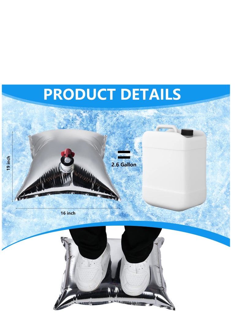 SYOSI 24 Pcs Collapsible Water Storage Containers 2.6 Gallon Water Jug Bags with Spigot Portable Water Bag Emergency Water Pouches for Outdoor Camping Hiking Fishing  - Image 5