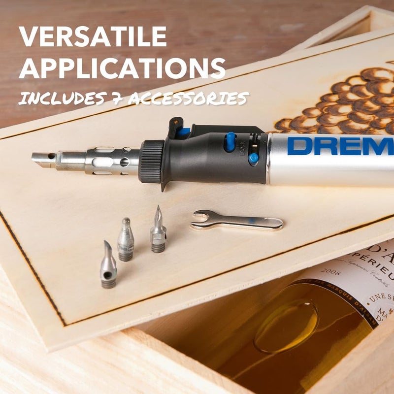 Dremel VersaTip Precision Butane Torch - Long Lasting Cordless Soldering Iron - Perfect for Pyrography, Paint Removal, & Heat Embossing (2000-7) - Image 3
