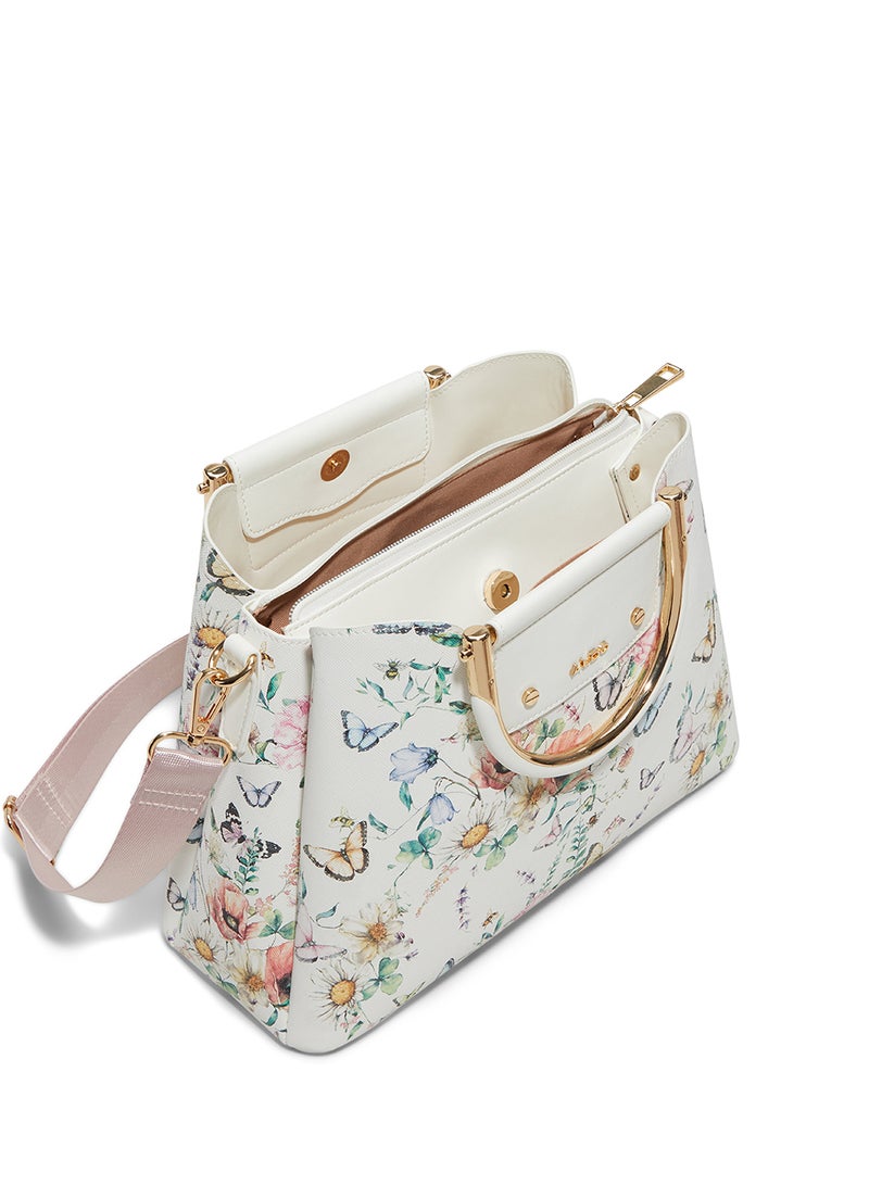 الدو حقيبة ساتشيل مطبوعة بالزهور بسحاب علوي - Image 3