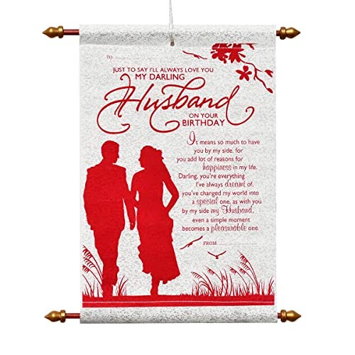 Saugat Traders Gift For Husband - Scroll Card For Husband Birthday -Anniversary Gift Romantic - Multicolour - Image 1