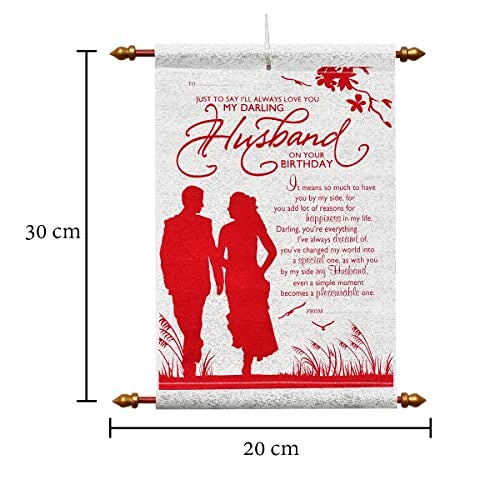 Saugat Traders Gift For Husband - Scroll Card For Husband Birthday -Anniversary Gift Romantic - Multicolour - Image 3
