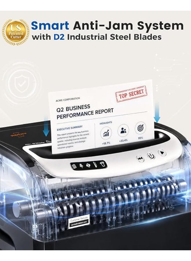 مفرمة ورق للمنازل والمكاتب MaxShred OS-1605MF، تقطيع دقيق حتى 18 ورقة، تشغيل مستمر 60 دقيقة، مستوى أمان P-4، سلة 7.9 جالون، معتمدة ETL - Image 2