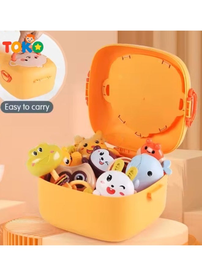 Toko مجموعة ألعاب رنين الأطفال 9 قطع | ألعاب التسنين والحسية للأطفال | سيليكون خالي من BPA | هدية تعليمية للأطفال من 0-24 شهر - Image 2