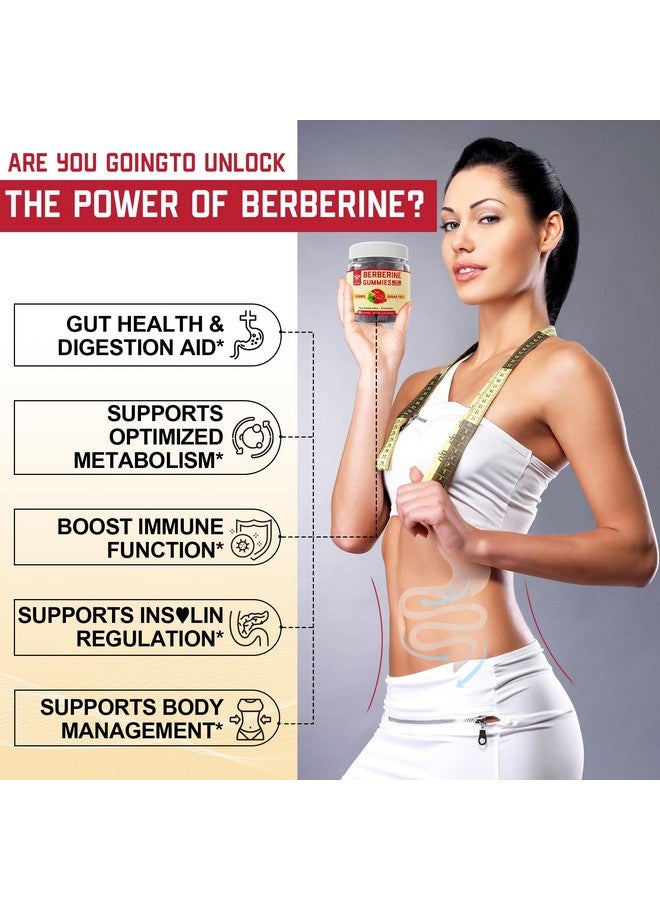 EnvyCure Berberine Supplement 1500mg with Soluble Fiber, B1, B3 & B6, Sugar Free Berberine HCL Gummies, High Bioavailability AMPK Activitor for Metabolism Balanced, Daily Digestive & Body Management, 60 Cts - Image 5