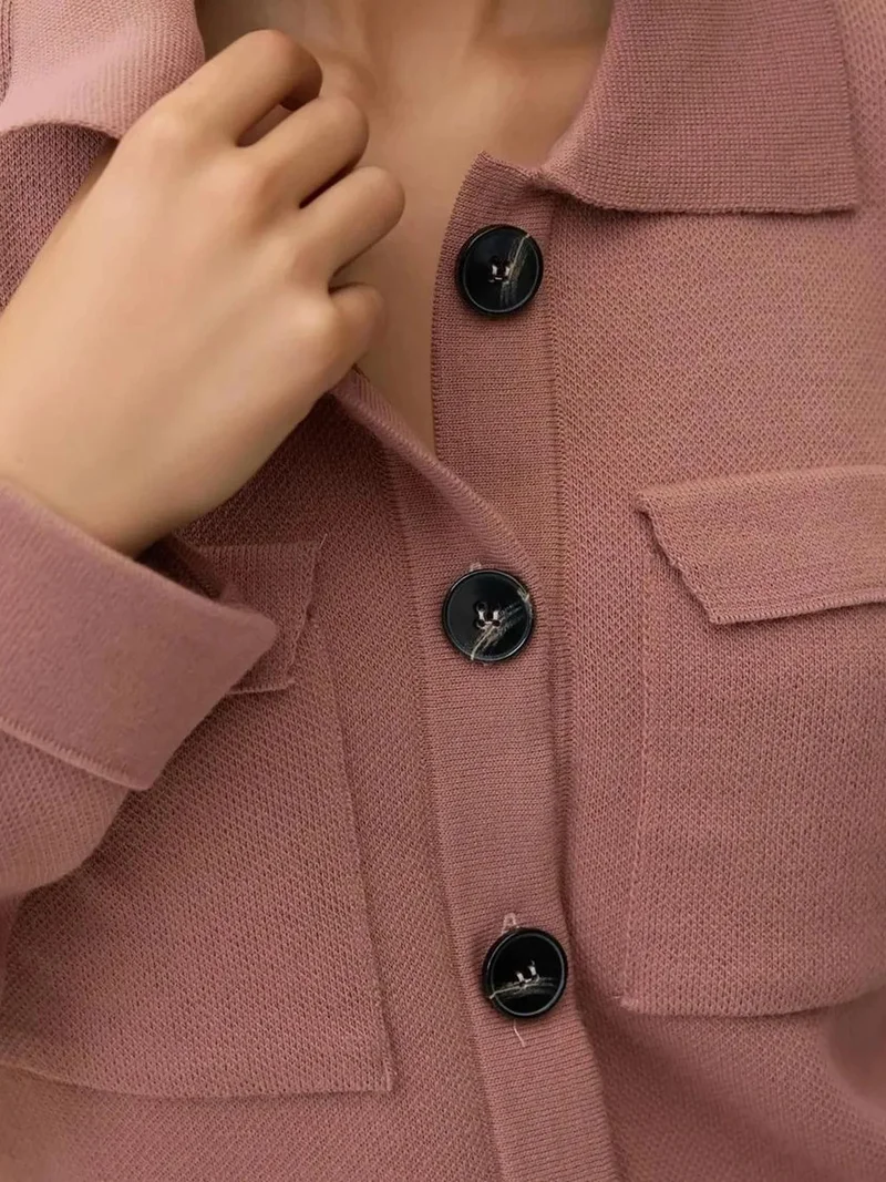 HICCUP Buttoned Cardigan with Pockets