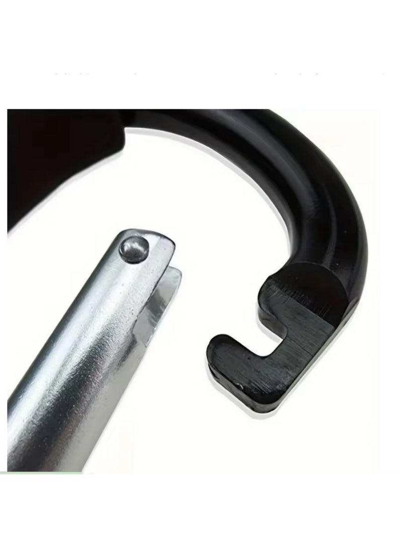 1pcs Outdoor Climbing Buckle Sponge Handle Baby Stroller Hook Aluminum Alloy D-type Spring Buckle Portable Shopping Bag Handle Buckle - Image 4