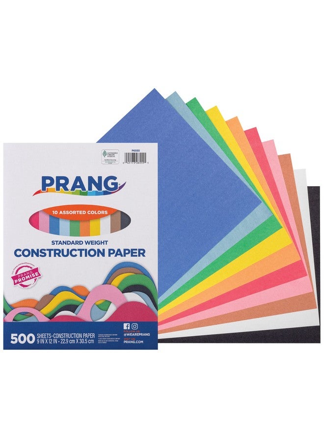 Prang (Formerly Art Street) Construction Paper 10 Assorted Colors Standard Weight 9" X 12" 500 Sheets - Image 3