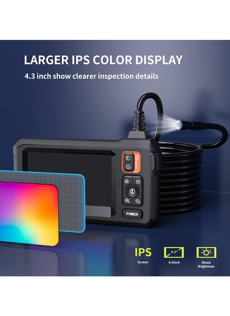AROAQ - Temu High-Definition Screen Pipeline Camera with 8mm Lens, Automotive Maintenance Detector, and Pipe Inspection Hokkaido Mirror - Image 1