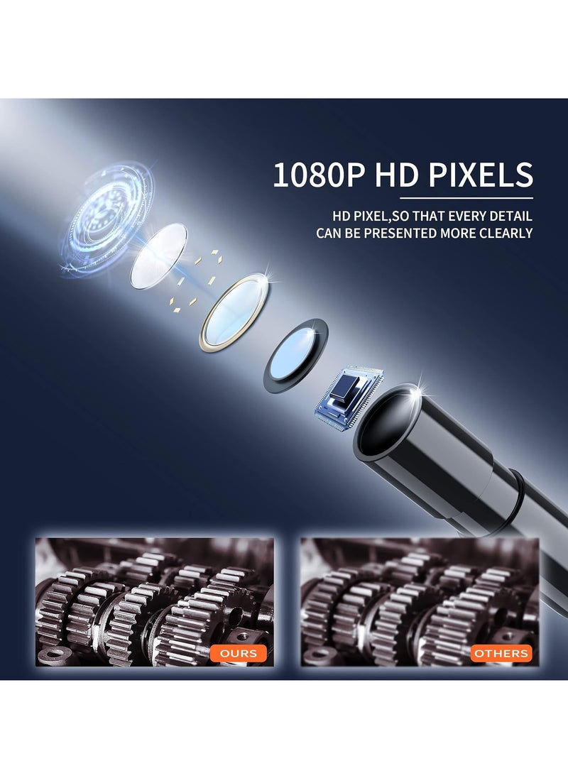 AROAQ - Temu High-Definition Screen Pipeline Camera with 8mm Lens, Automotive Maintenance Detector, and Pipe Inspection Hokkaido Mirror - Image 1