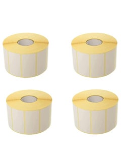 bundel Barcode Label Roll Thermal Sticker Size 25x38 Full 1500 Number 4 Rollers