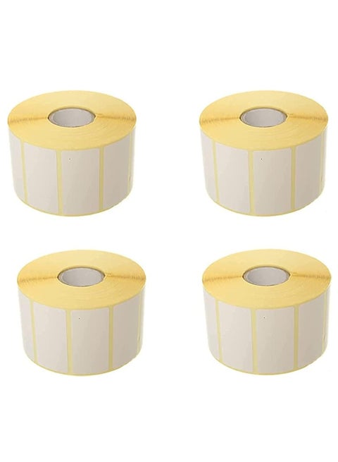 bundel Barcode Label Roll Thermal Sticker Size 25x38 Full 1500 Number 4 Rollers