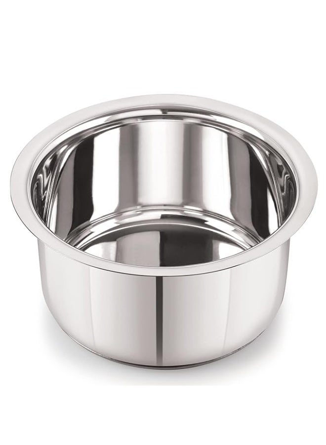 Neelam Stainless Steel Size 13, 22 Gauge Induction & Gas Stove Friendly Tope/Patila/Topiya, 2550 ml, Ideal for Boiling, Steaming, and Cooking, with Excellent Heat Retention and Effective Performance - Image 3