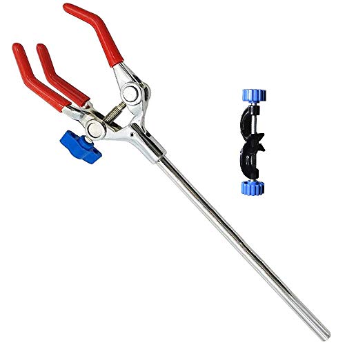 SUCOHANS Lab Clamp 3 Prong Finger with Lab Stand Clamp Holder Boss Head - Image 1