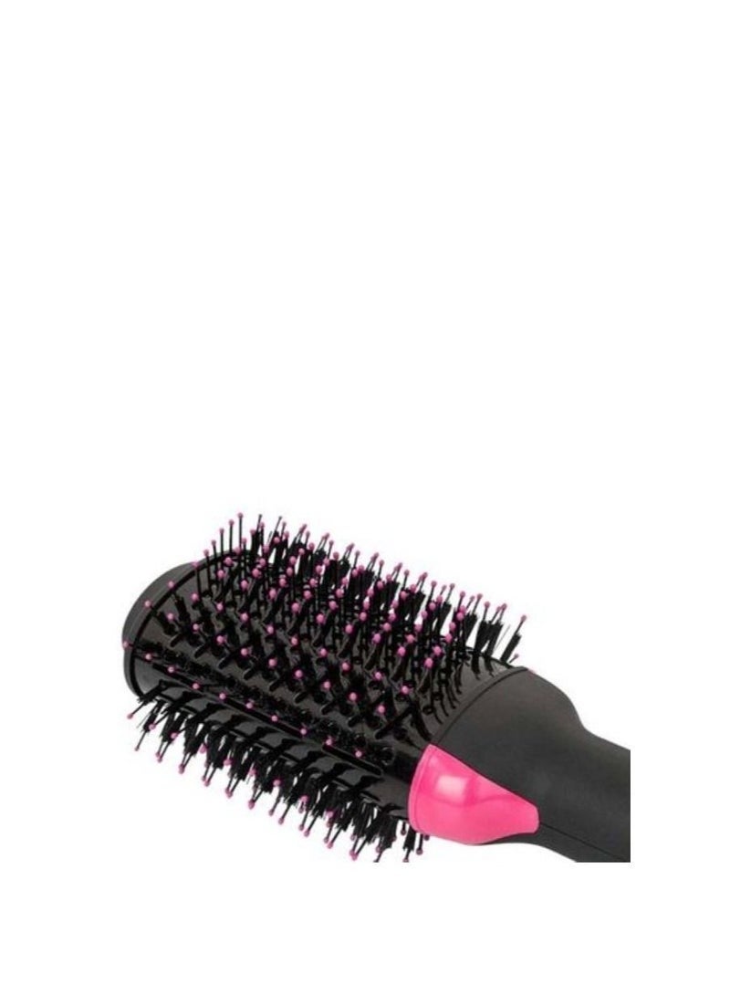 3 In 1 Electric One Step Hair Dryer And Styler Brush Comb Black/Pink - Image 2